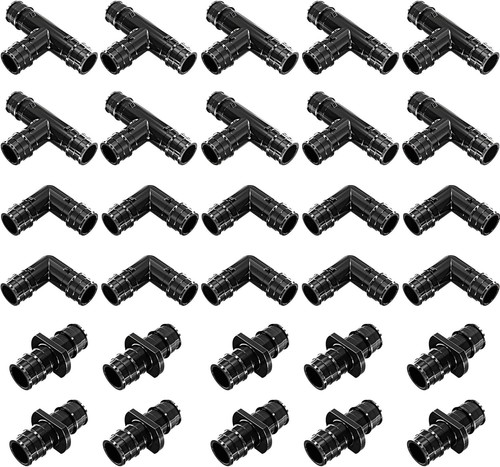 Pex a Fittings –1/2" Inch Pex Fittings Set | Elbow, Tee & Coupler Kit | Astm F19
