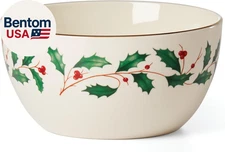 Serveware, Holiday Small Bowl, Service for 1, 14 Oz Made from Porcelain for Chri