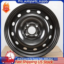 New Replacement 15 Black Steel Wheel Rim For Toyota Yaris 2006-2012 Oe Style