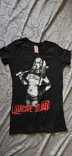 Damenshirt Xs 34, Schwarz mit Print, Stretchi...