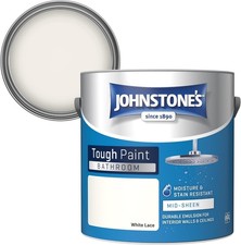 Johnstone's Bathroom Paint Mid Sheen Finish Stain Blocker Paint Dry in 1-2 Hours