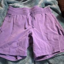 TUFF ATHLET Purple Athletic Activewear Shorts Drawstring Elastic Waist Pockets