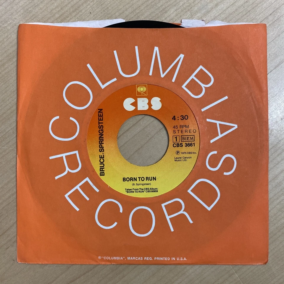 BRUCE SPRINGSTEEN Born To Run 45 EXTREMELY RARE GREECE PRESSING! - Image 3 of 3