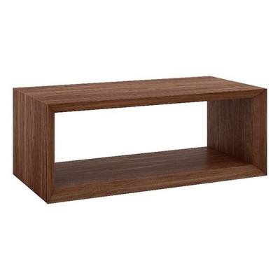 Pemberly Row Modern / Contemporary 48'' Satin Walnut MDF Coffee Table