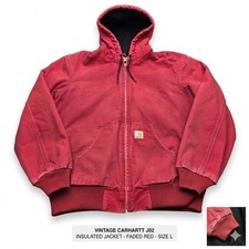 Carhartt Men's Medium Vintage Red J02 DKR Traditional Arctic Lined Jacket