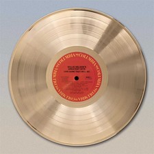 Willie Nelson "Greatest Hits"  Gold LP Record wall art