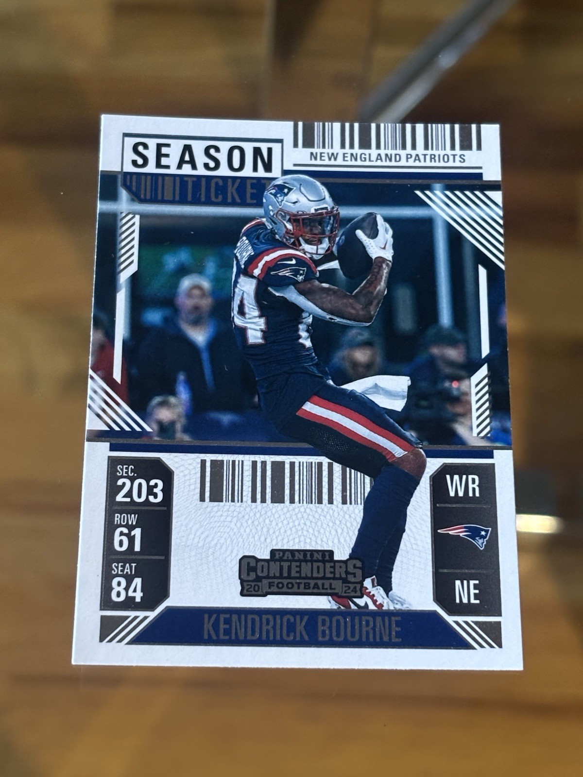 Kendrick Bourne #69 Season Ticket - 2024 Panini Contenders New England Patriots