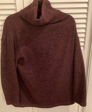 Uniqlo Maroon  Tweed Funnel Neck Tunic Oversized Size S EUC 1st Photo Color 👌
