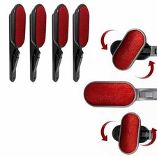 4 Pack Reusable Lint Brush Pet Hair Swivel Head Fuzz Dust Remover Magic Lint