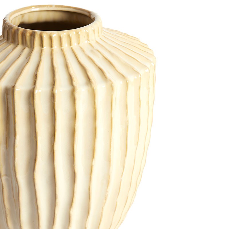 Vase Talea en céramique blanc perle 32x40cm pour valoriser vos bouquets