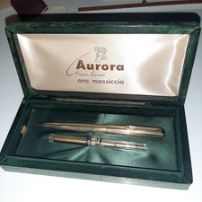 Aurora Penna Sfera ORO MASSICCIO Gran Lusso Oro 333 vintage 70's