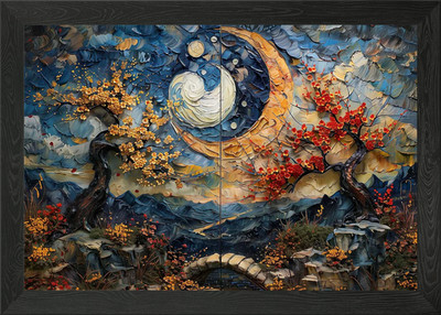 Yin und Yang Life Balance gerahmtes Wandbild Poster Leinwanddruck Bild
