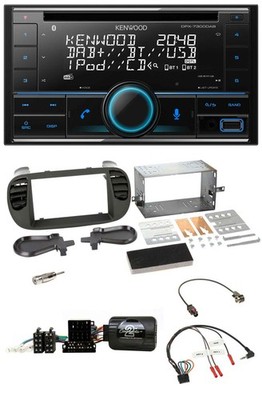 Kenwood CD 2DIN DAB USB Lenkrad Bluetooth Autoradio für Fiat 500 08-15 soft touc