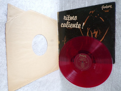 CAL TJADER MAMBO QUINTET HOT RHYTHM JAZZ 1955 RED VINYL RECORD FANTASY 3-216