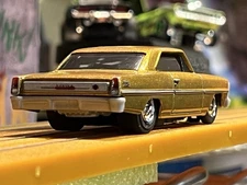 Custom Hot Wheels 1966 Chevy Nova Slammerz Slot Car 4 Gear Narrowed Rear