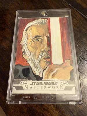 1/1 Count Duku Sketch By Adam Everett Beck 2025 Topps Star Wars Masterwork