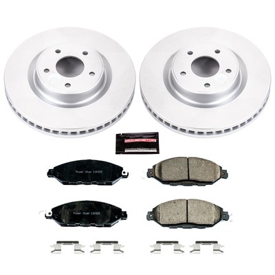 Power Stop CRK6496 Z17 Evolution Brake Kit with Genuine Geomet Coated Rotors And