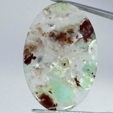 31.10Cts Natural Handmade Aqua Chalcedony Oval Cabochon Gemstone 24X37X4MM
