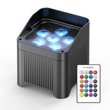 6x18W RGBWAUV 6 in 1 Wireless DMX Battery Power Wifi Led Par Light Waterproof