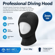 Thermal Diving Hood 3mm Neoprene Cap Fits Scuba Snorkeling Surfing Swimming