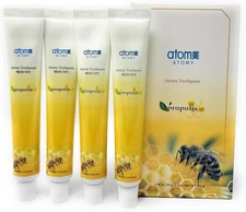 Atomy Propolis Toothpaste Oral Care Green Tea Extract 1Set (50 Grams X 4 Tubes)