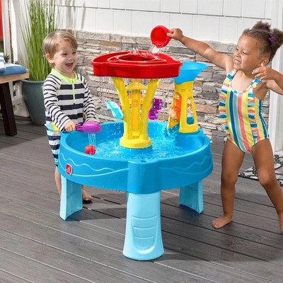 Step2 Tidal Towers Wassertisch 2-stufig Regendusche Kinder Outdoor Aktivität