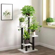 4 Tier Metal Plant Stand Indoor Outdoor Garden Flower Pot Shelf Display Rack UK