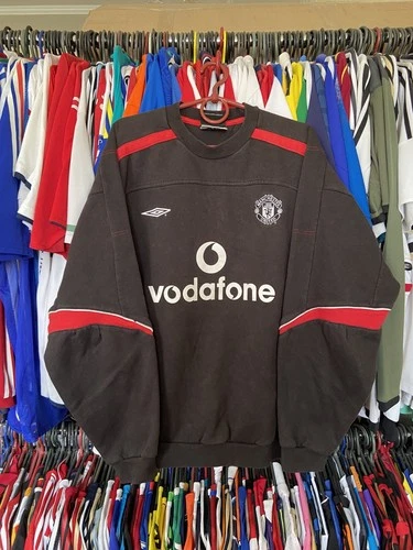MANCHESTER UNITED 2000 2001 FOOTBALL SOCCER TRAINING SWEATSHIRT UMBRO L
