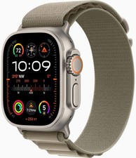 Produktbild - Apple Watch Ultra 2 GPS Cellular 49mm Smartwatch Titangehäuse Olive Alpine Loop