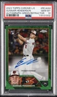 2023 TOPPS CHROME LOGOFRACTOR GREEN #RCAGH GUNNAR HENDERSON 28/99 RC PSA 10 AUTO