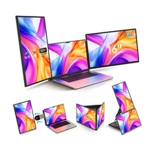NGTeco Laptop Screen Extender, 16" FHD 1200P IPS Laptop Monitor Extender Trip...