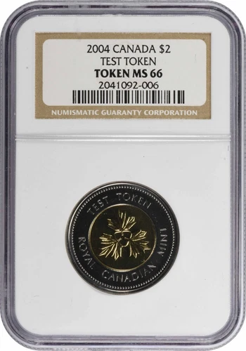 2004 Canada $2 Bi-Metallic Test Token MS66 NGC