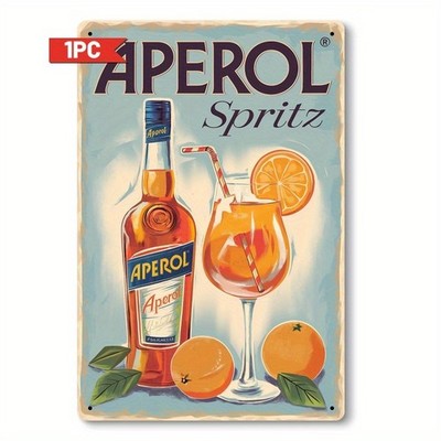 Aperol Spritz Logo Liqueur Cocktail Tin Metal Signs Home Décor 8x12 