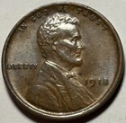 1918 Lincoln Wheat Cent — Ch. AU+/UNC Condition