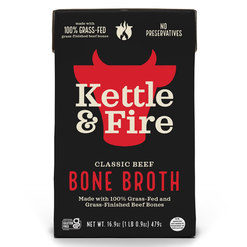 Kettle & Fire Beef Bone Broth  16.9oz Gluten-Free Shelf Stable - Picture 2 of 9