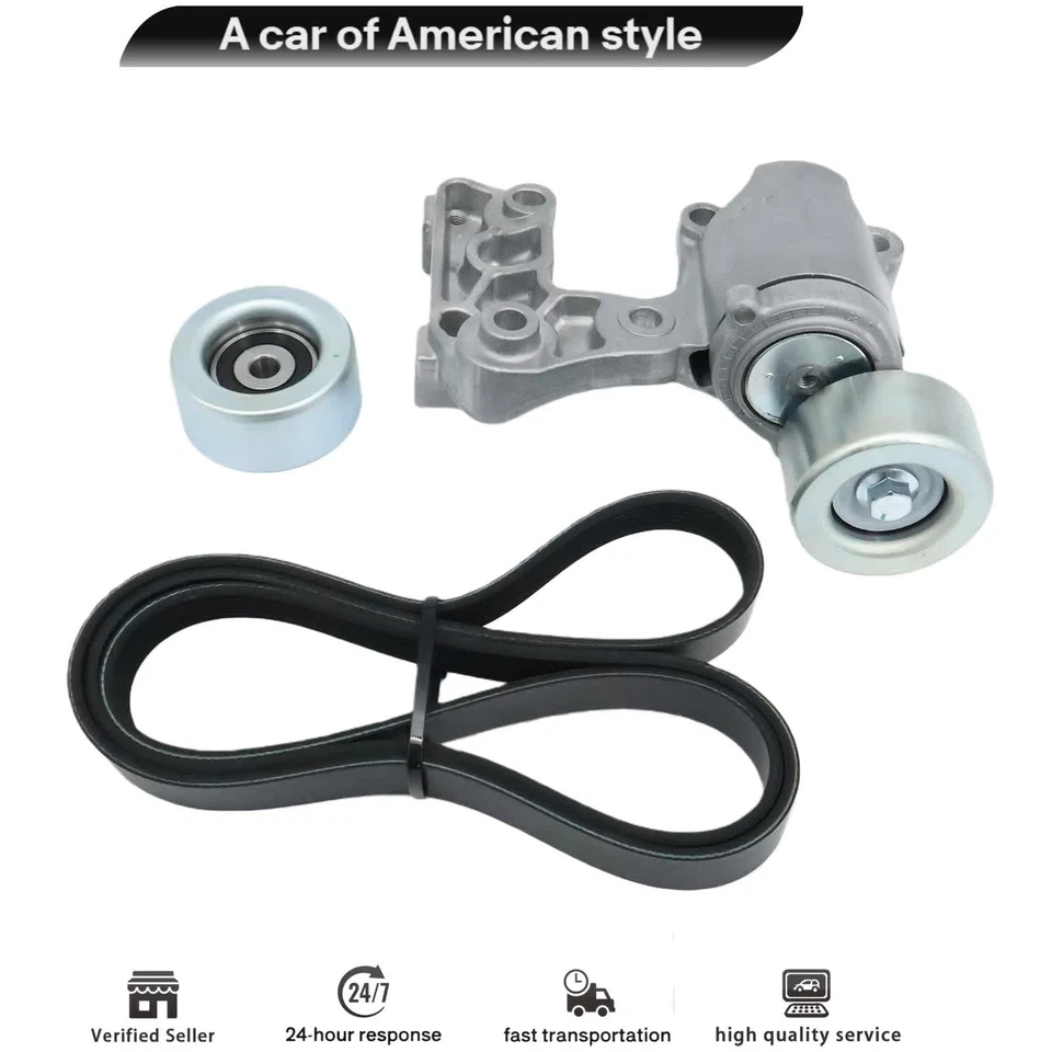 Fit Toyota Avalon Camry Highlander Lexus ES350 Serpentine Belt Component Kit Foto 3 de 4