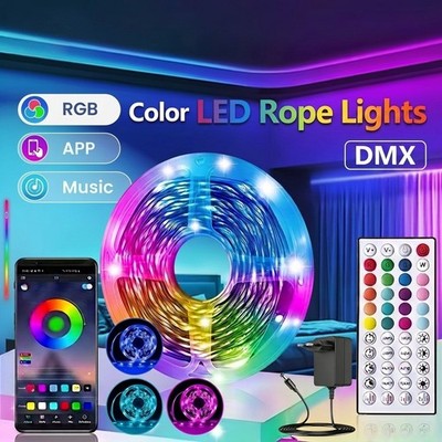 Smart LED STRIP LIGHTS Color Changing with 44 Key Remote & APP Control
