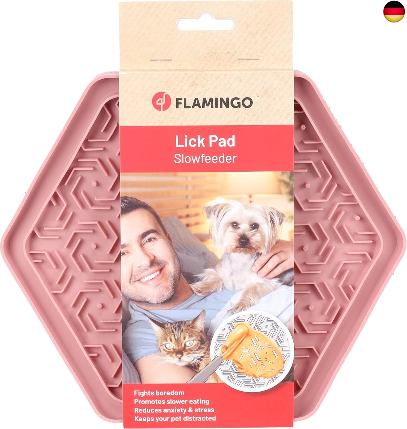 Jelly Licking Mat Pink / Green 24 x 21 cm Assortment