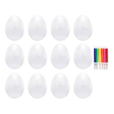 Foam Eggs Polystyrene Eggs Decor Crafts Smooth Easter Eggs for Early Childhood