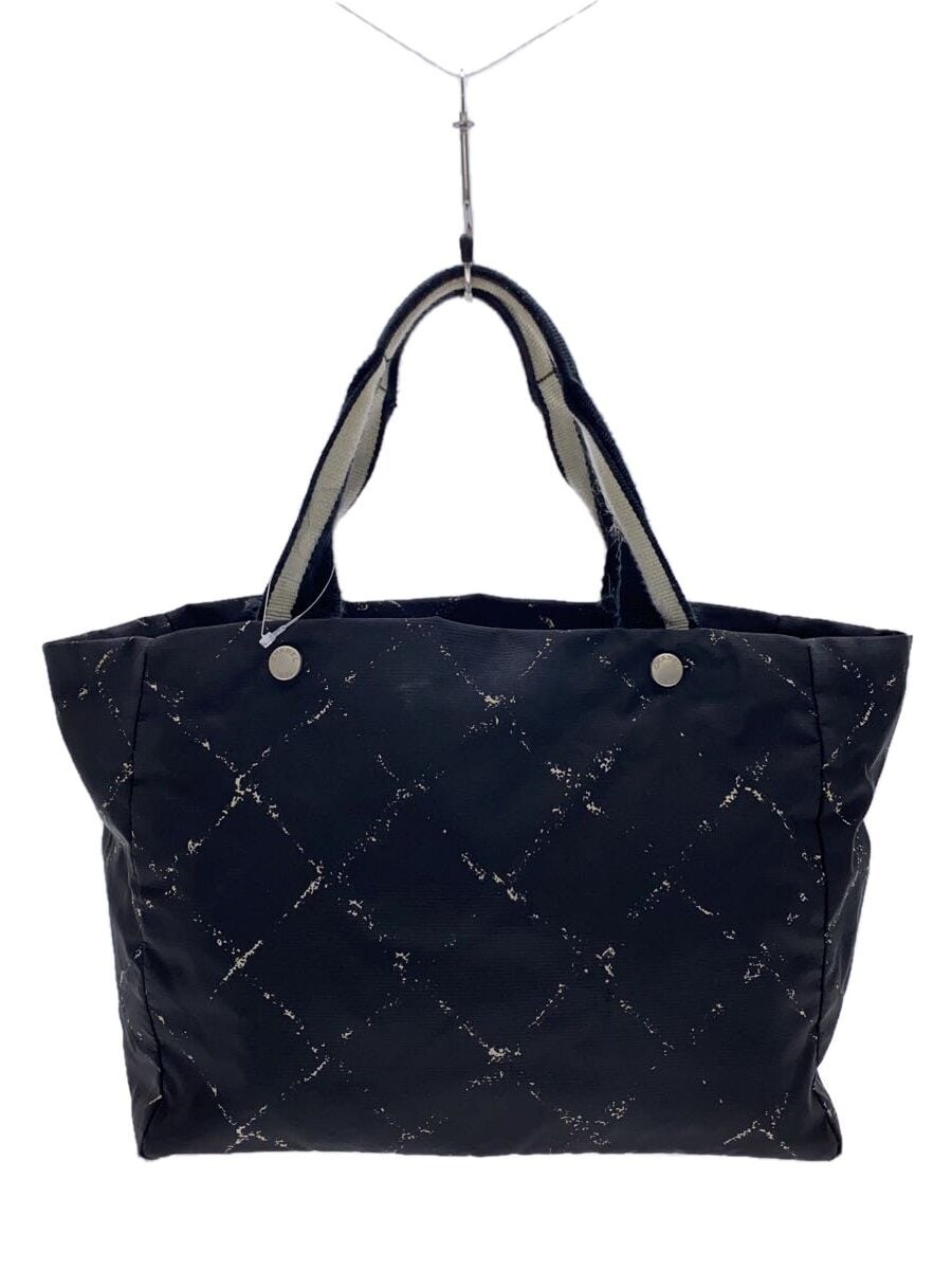 CHANEL Vintage Travel Line Pouch Tote Bag Black OA162581