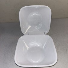 Corelle WINTER FROST WHITE Square Cereal Soup Bowls Set Of 2