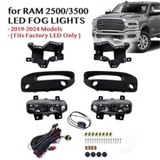 Fit For 2019-2024 Ram 2500 3500 Front Bumper Led Fog Light Lamp Bracket Kit