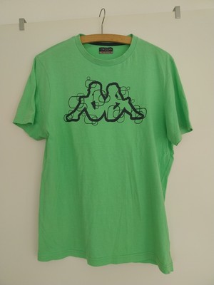 Kappa T-Shirt Herren Shirt L Grün kurzarm Baumwolle