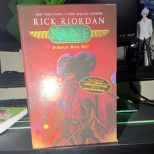 Rick Riordan The Kane Chronicles 3-Book Box Set Paperback Illustrated w/ Poster