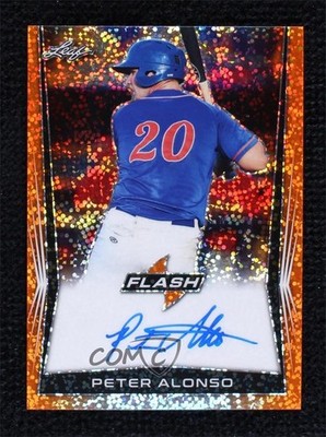 2018 Leaf Flash Orange 4/10 Pete Alonso Peter Alonso #BA-PA1 Auto uk2