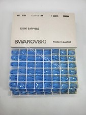 Factory Pack Swarovski Crystal Light Sapphire 13.5x9mm Barrel 5204 Beads; 144pc