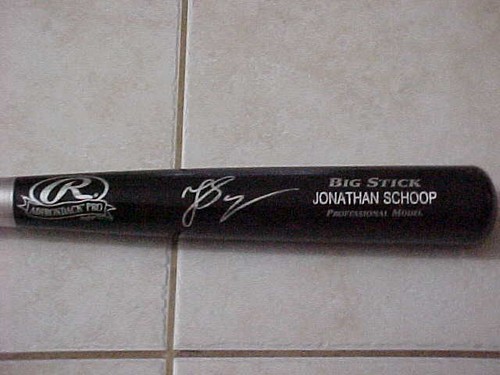JOHNATHAN SCHOOP DETROIT TIGERS SIGNED RAWLINGS BIG STICK 34" BAT COA PHOTO - Picture 4 of 7