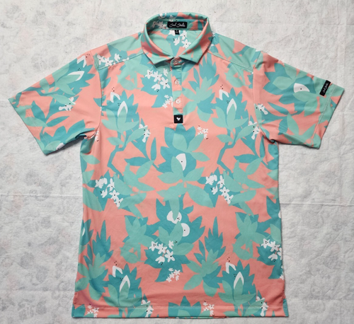Bad Birdie Golf Polo 3 Shirt Lot Retired Aloha Print Excellent Condition Sz S - Picture 4 of 24