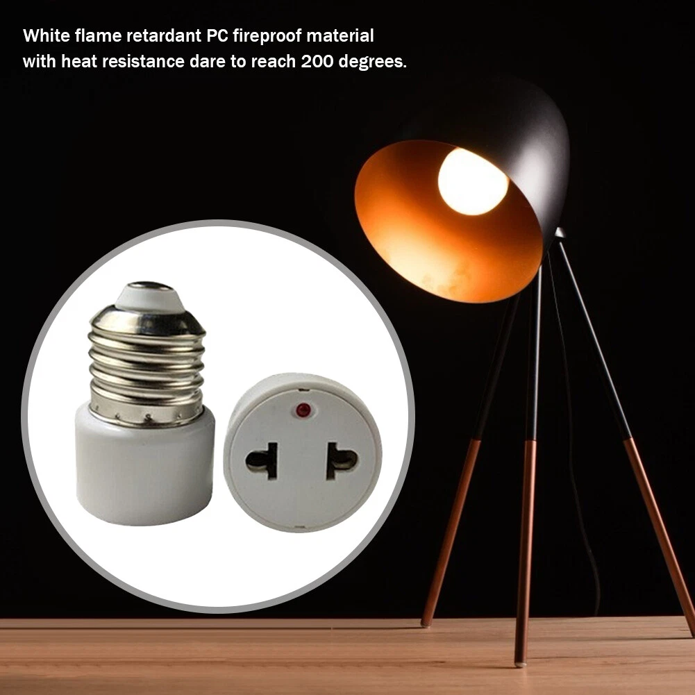 E26 E27 Plug Connector Prong Light Socket Outlet for Porch Garage A