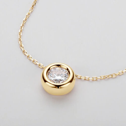 Collana Diamond Test Pass 1ct creata in laboratorio oro giallo VVS1/D/eccellente - Foto 4 di 5